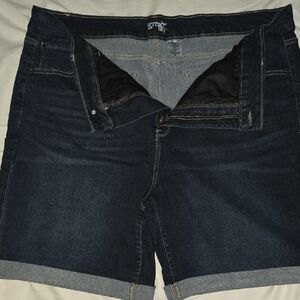 Dark Blue Denim Shorts